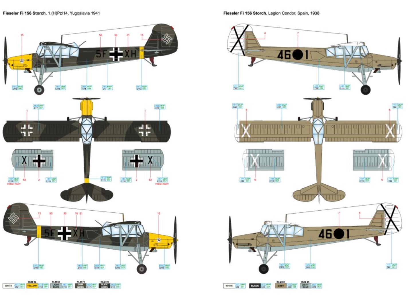 Art Scale 200-D72039 1:72 Fieseler Fi-156C Storch part 1 - Around WWII Europe and Foreign services