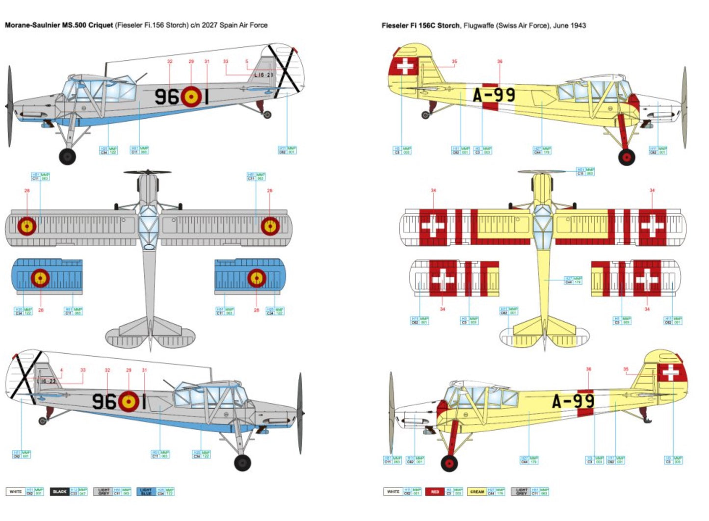 Art Scale 200-D72039 1:72 Fieseler Fi-156C Storch part 1 - Around WWII Europe and Foreign services