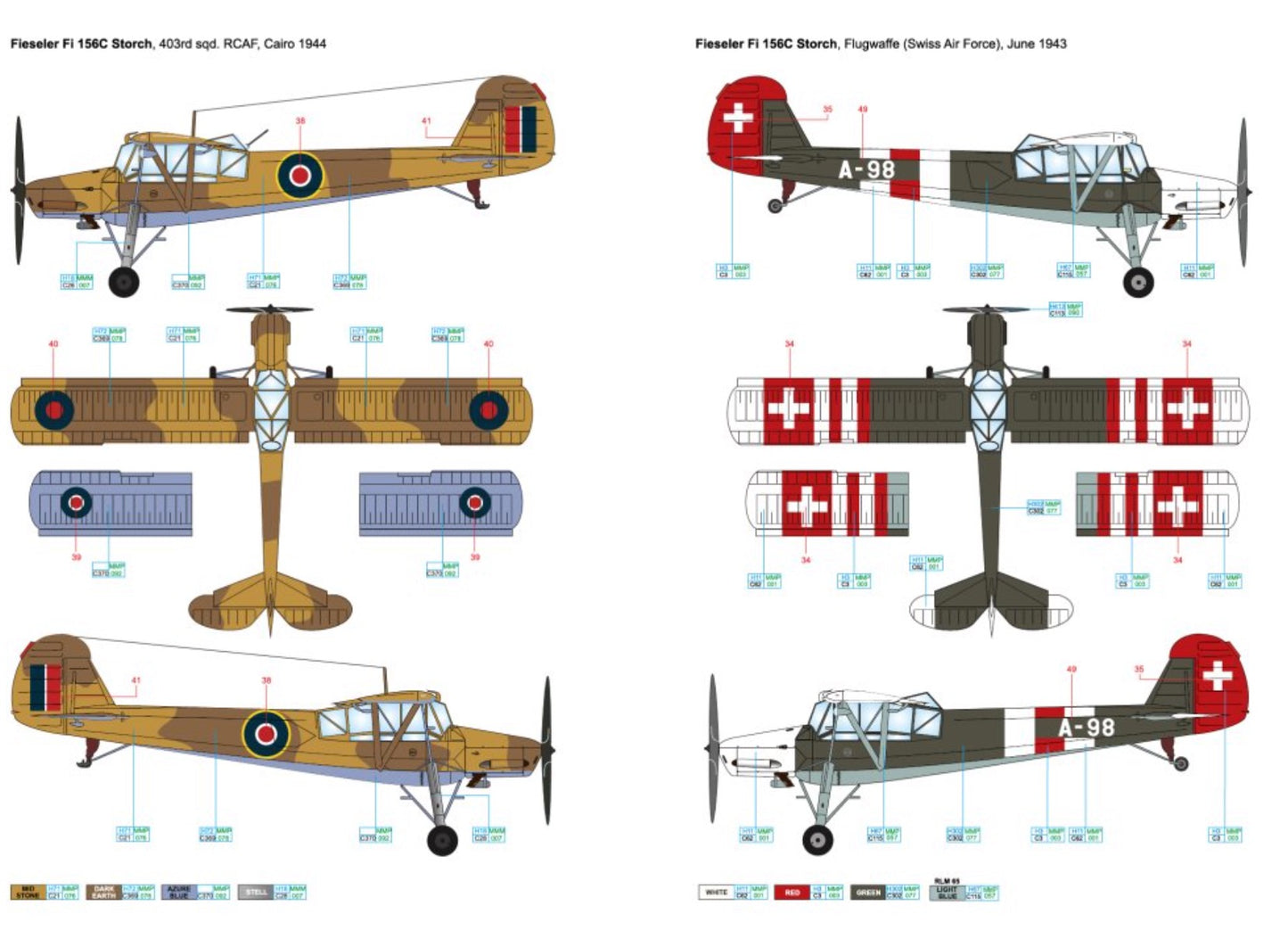 Art Scale 200-D72039 1:72 Fieseler Fi-156C Storch part 1 - Around WWII Europe and Foreign services