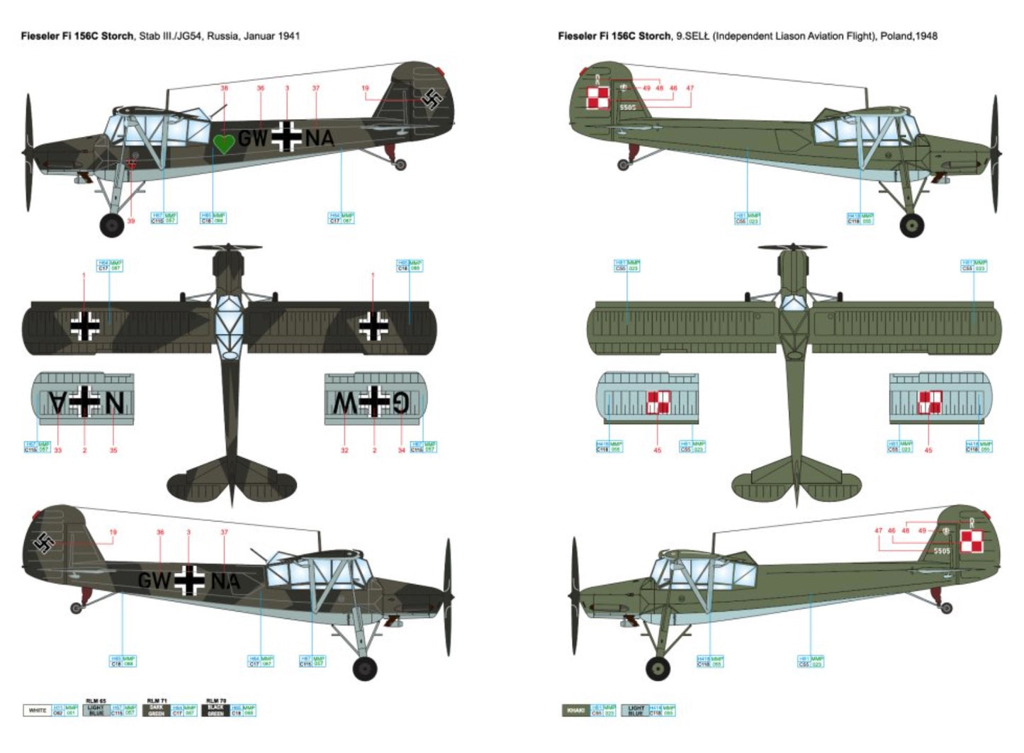 Art Scale 200-D72040 1:72 Fieseler Fi 156 Storch part 2 - Around WWII Europe and Foreign services.
