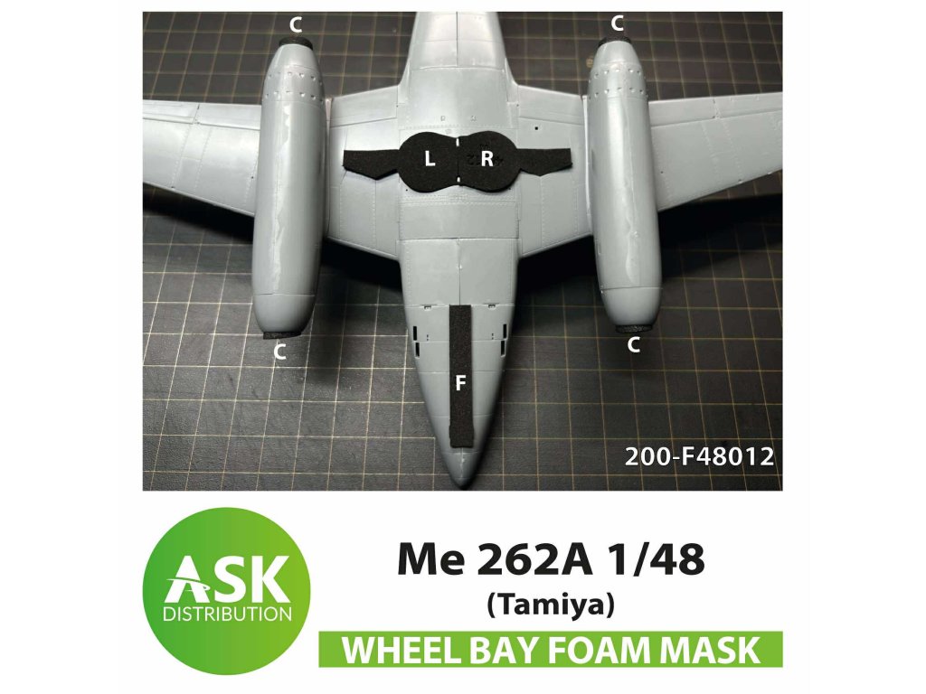 Art Scale 200-F48012 1:48 Messerschmitt Me-262A-1a FOAM flexible wheel bay and engine