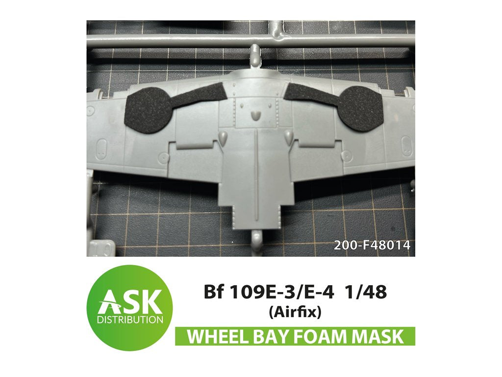 Art Scale 200-F48014 1:48 Messerschmitt Bf-109E-3/E-4 Foam flexible wheel bays mask