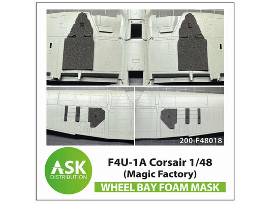 Art Scale 200-F48018 1:48 Vought F4U-1A Corsair Foam flexible wheel bays mask
