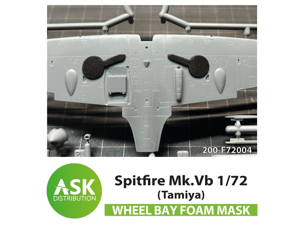Art Scale 200-F72004 1:72 Supermarine Spitfire Mk.Vb Foam flexible wheel bays mask