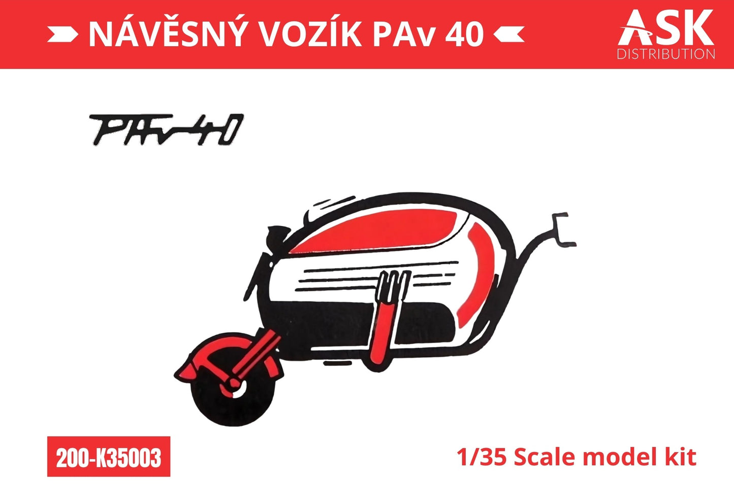 Art Scale 200-K35003 1:35 The PAv 40 trailer