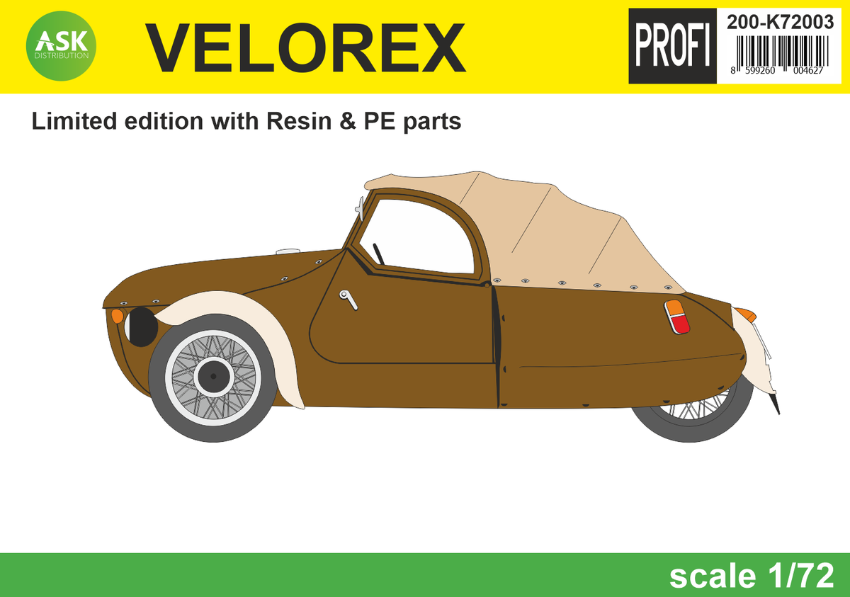 Art Scale 200-K72003 1:72 Velorex - Limited edition with Resin & PE parts.