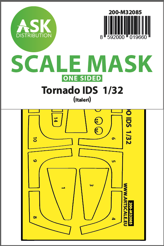 Art Scale 200-M32085 1:32 Panavia Tornado IDS one-sided express fit mask