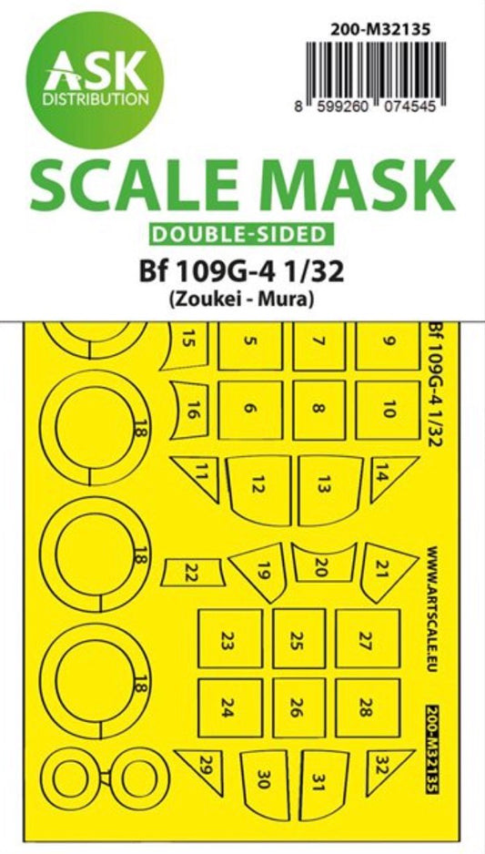 Art Scale 200-M32135 1:32 Messerschmitt Bf-109G-4 Double Sided Scale Mask