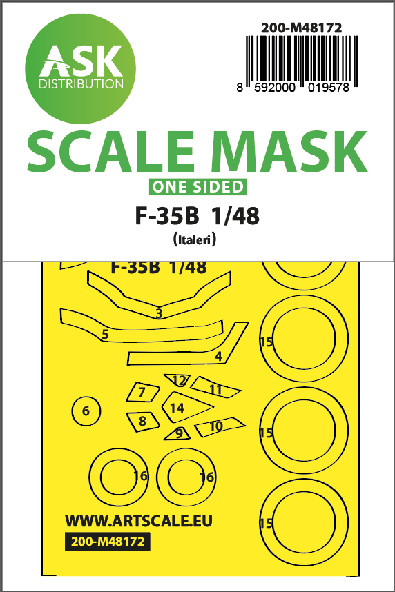 Art Scale 200-M48172 1:48 F-35B double-sided express fit mask