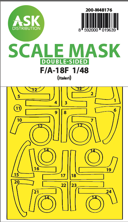 Art Scale 200-M48176 1:48 Boeing F/A-18F Hornet double-sided express fit mask