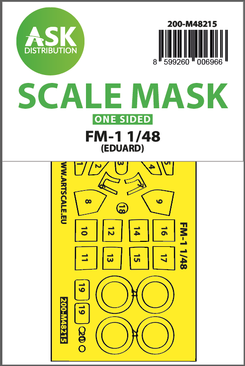 Art Scale 200-M48215 1:48 General-Motors FM-1 Wildcat wheels and canopy  paint mask