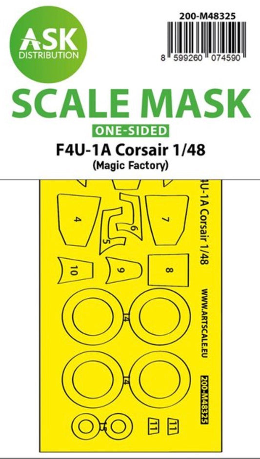 Art Scale 200-M48325 1:48 Vought F4U-1A Corsair one-sided self-adhesive mask