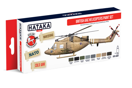 Hataka AS87 (Red Line) British AAC Helicopters Acrylic Paint Set