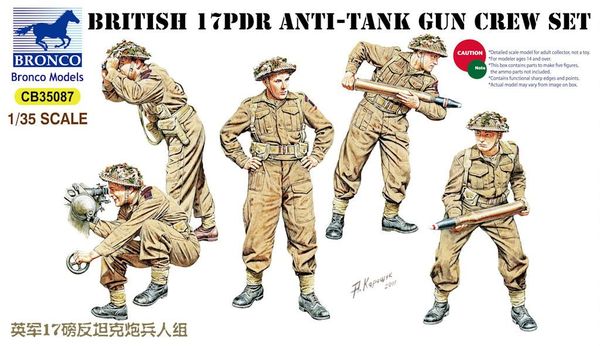 Bronco Models CB35087 1:35 British 17pdr Anti-Tank Gun Crew set