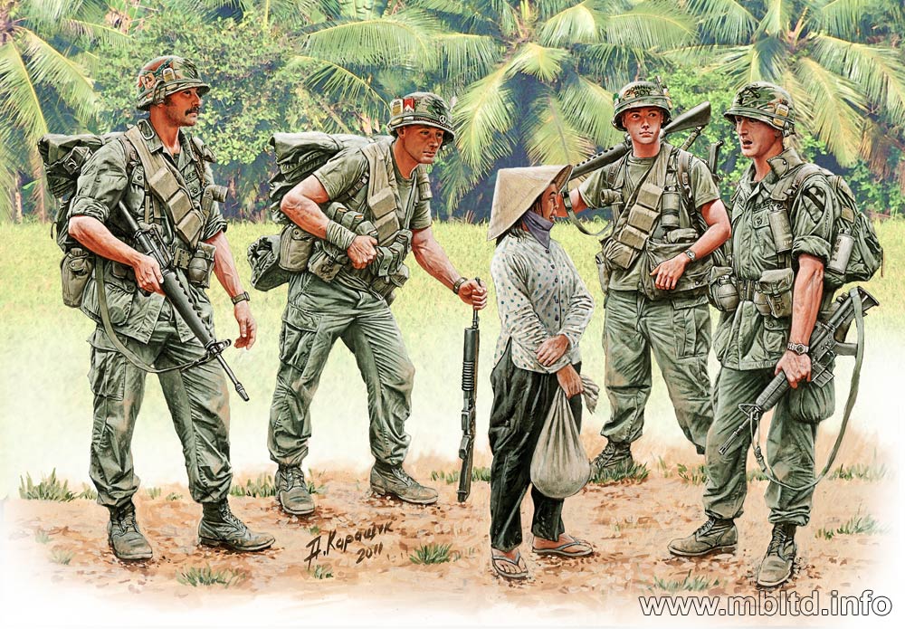 Master Box MB3599 1:35 Patroling. Vietnam War Series
