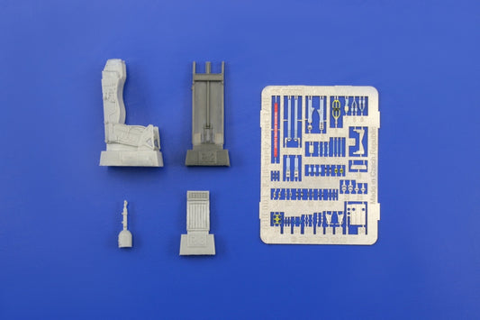 Eduard Brassin 648001 1:48 Lockheed-Martin F-16 early seat with pre-painted etched seatbelts and additional parts
