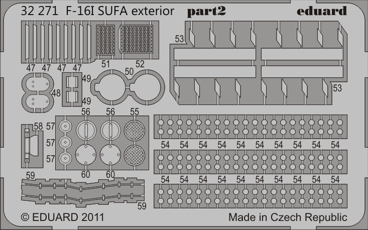 Eduard 32271 1:32 F-16I Sufa 'Storm' exterior to be used with Academy