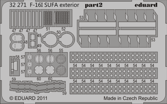 Eduard 32271 1:32 F-16I Sufa 'Storm' exterior to be used with Academy