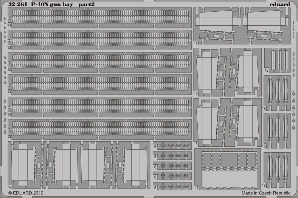 Eduard 32261 1:32 Curtiss P-40N Warhawk gun bay