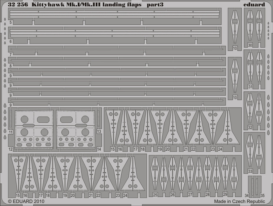 Eduard 32256 1:32 Curtiss Kittyhawk Mk.I/Mk.III landing flaps