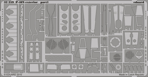 Eduard 32259 1:32 Curtiss P-40N Warhawk exterior