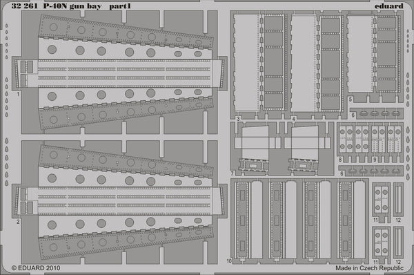 Eduard 32261 1:32 Curtiss P-40N Warhawk gun bay