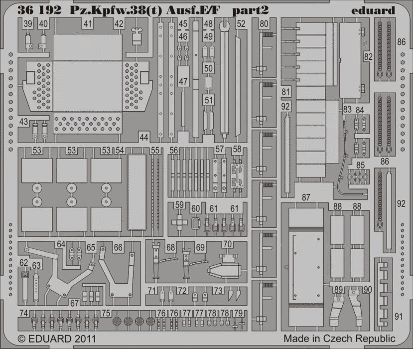 Eduard 36192 1:35 Pz.Kpfw. 38(t) Ausf.E/F