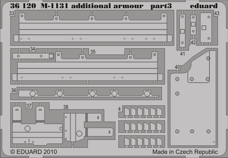 Eduard 36120 1:35 APC M1131 Stryker additional armour