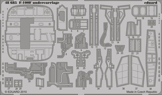 Eduard 48685 1:48 North-American F-100F Super Sabre undercarriage details set