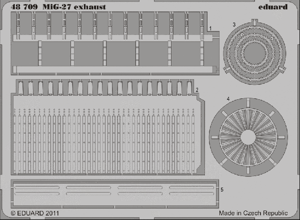 Eduard 48709 1:48 Mikoyan MiG-27 Flogger D exhaust