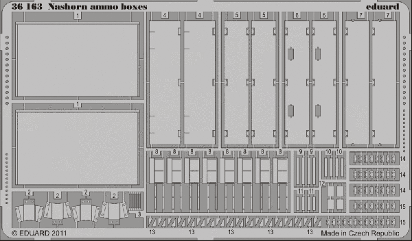 Eduard 36163 1:35 Sd.Kfz.164 Nashorn ammunition boxes