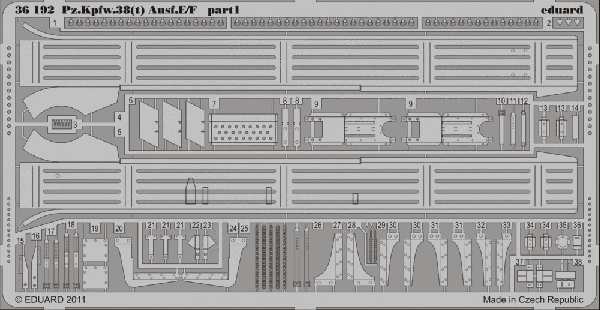 Eduard 36192 1:35 Pz.Kpfw. 38(t) Ausf.E/F