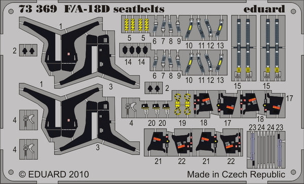 Eduard 73369 1:72 McDonnell-Douglas F/A-18D Hornet seatbelts