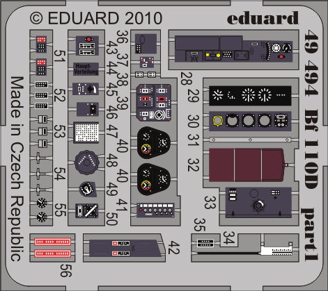 Eduard 49494 1:48 Messerschmitt Bf-110D-1/R1 interior