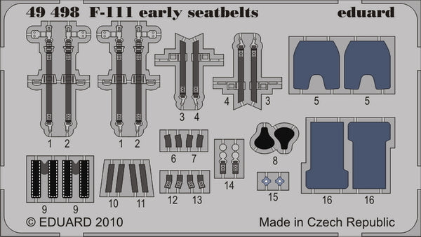 Eduard 49498 1:48 General-Dynamics F-111C early seatbelts