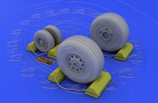 Eduard Brassin 632006 1:32 McDonnell F-4J/F-4S Phantom wheels with weighted tyre effect