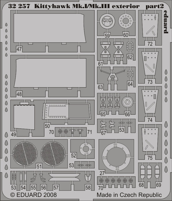 Eduard 32257 1:32 Curtiss Kittyhawk Mk.I/Mk.III exterior