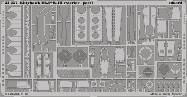 Eduard 32257 1:32 Curtiss Kittyhawk Mk.I/Mk.III exterior