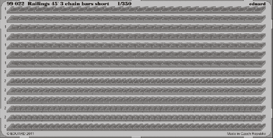 Eduard 99022 1:350 Railings 45Ãƒâ€šÃ‚Â´ 3 chain bars short