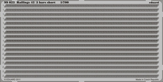 Eduard 99023 1:700 Railings 45Ãƒâ€šÃ‚Â´ 3 bars short