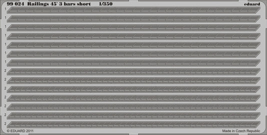 Eduard 99024 1:350 Railings 45Ãƒâ€šÃ‚Â´ 3 bars short