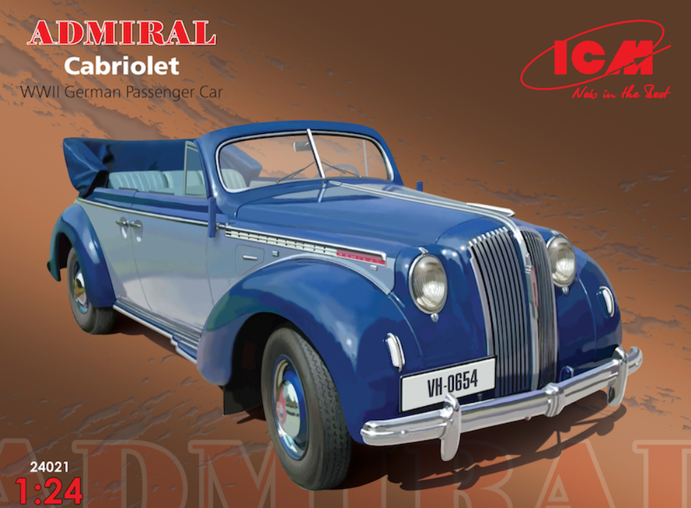 ICM 24021 1:24 Admiral Cabriolet WWII German Passenger Car