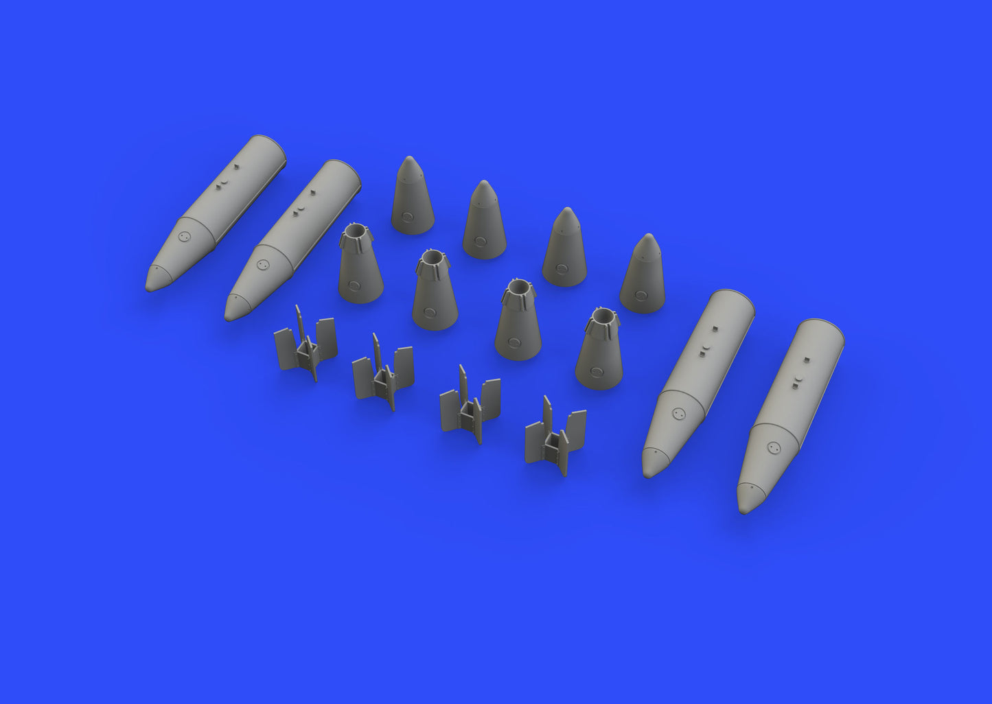 Eduard Brassin 648389 1:48 BLU-27 x 4 finned napalm bombs Vietnam era North-American F-100D Super Sabre etc