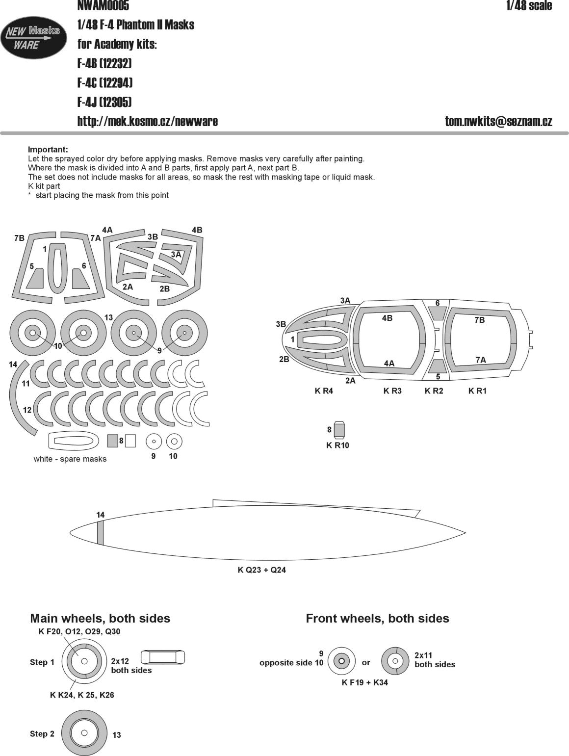 New Ware NWAM0005 1:48 McDonnell F-4B/F-4C/F-4D/F-4J Phantom II