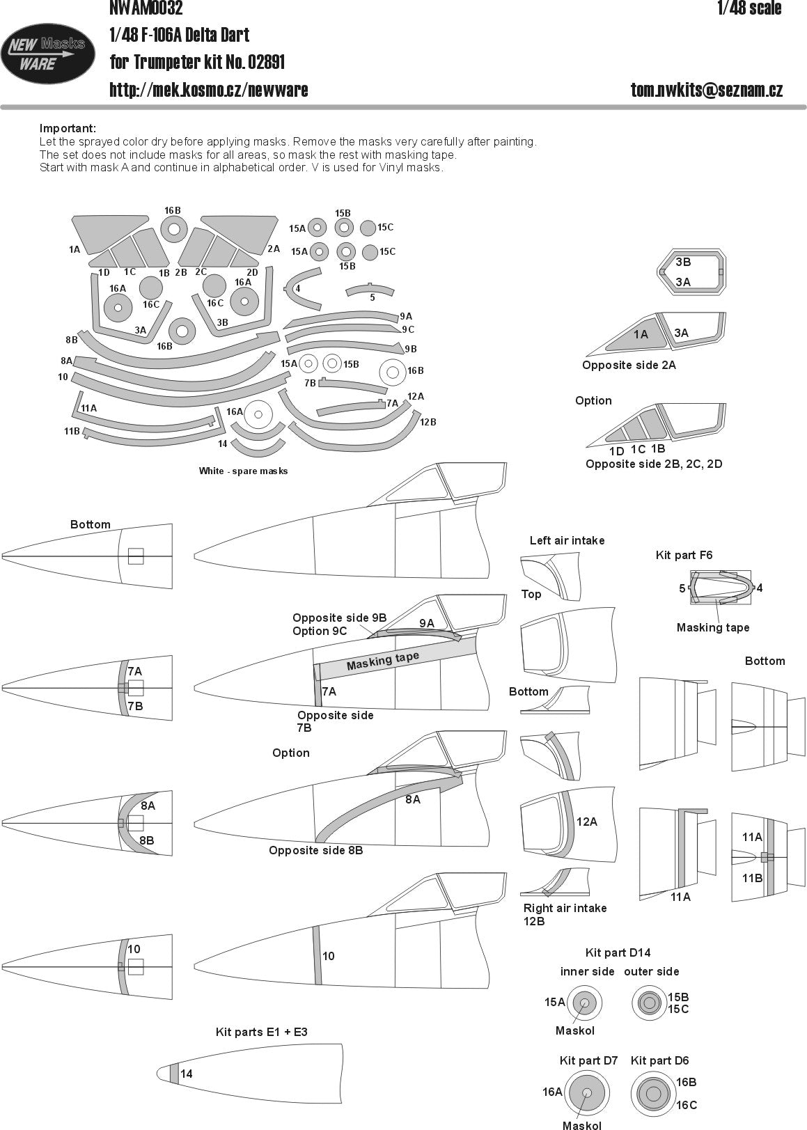 New Ware NWAM0032 1:48 Convair F-106A Delta Dart