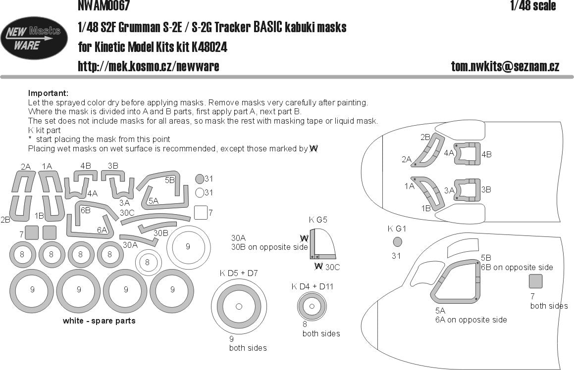 New Ware NWAM0067 1:48 Grumman S-2E/G Tracker BASIC