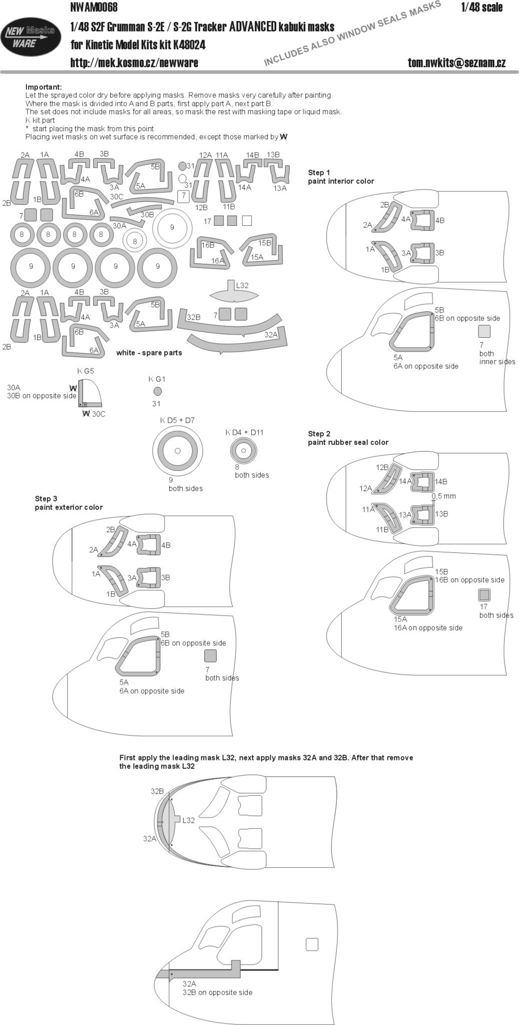 New Ware NWAM0068 1:48 Grumman S-2E/S-2G Tracker ADVANCED