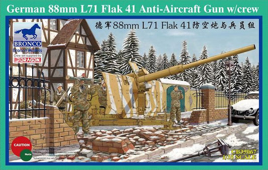 Bronco Models CB35067 1:35 German 88mm Flak 41 Anti-Aircraft Gun with Crew