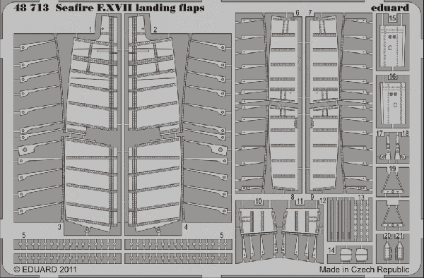 Eduard 48713 1:48 Supermarine Seafire F Mk.XVII landing flaps