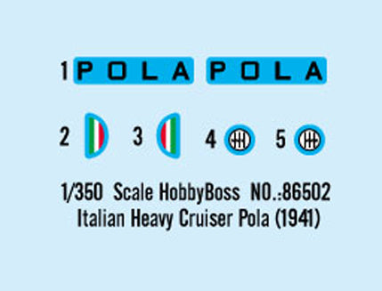 Hobby Boss 86502 1:350 'Pola' Italian Heavy Cruiser (1941)